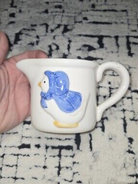 Ceramic Country Goose Small Creamer Pitcher Cottagecore
